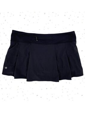Lululemon Pace Rival II Skirt Black Golf Tennis Pickleball Active Pleat Skort 10